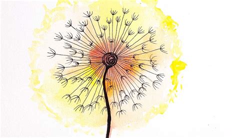 Learn Dandelion Drawing In 6 Easy Steps - A Tutorial For Beginners - Artful Haven