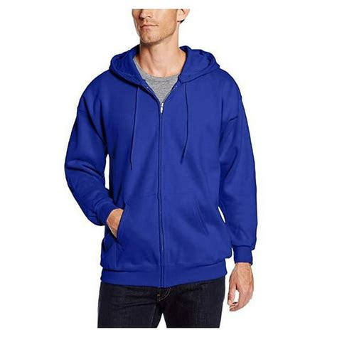 Fruit Of The Loom Mens Fleece Full Zip Hoodie Jacket Sizes S 3xl