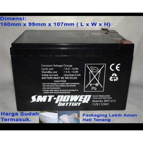 Jual Battery Smt Power Smt Volt V Ah A Ampere Accu Aki