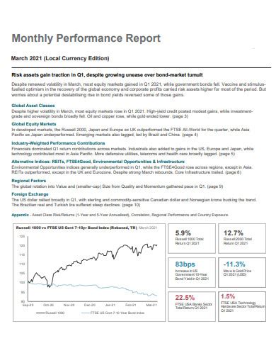 Monthly Performance Report 10 Examples Format How To Write Pdf