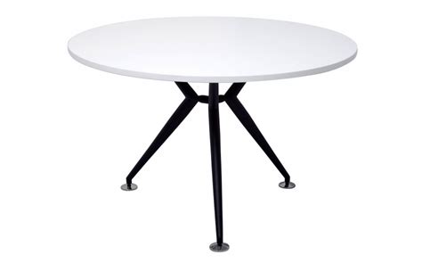 Black Steel Base Round Table