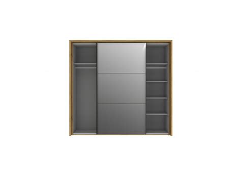 Armoire Dressing 2 portes coulissantes éclairage LED avec miroir L230cm