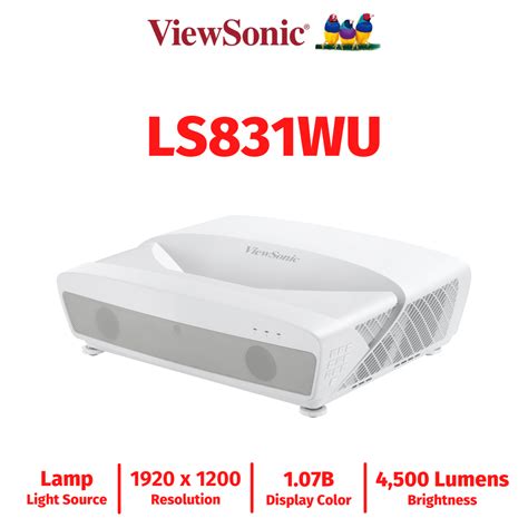 Viewsonic Ls Wu Lumens Wuxga Ultra Short Throw Projector With Hv