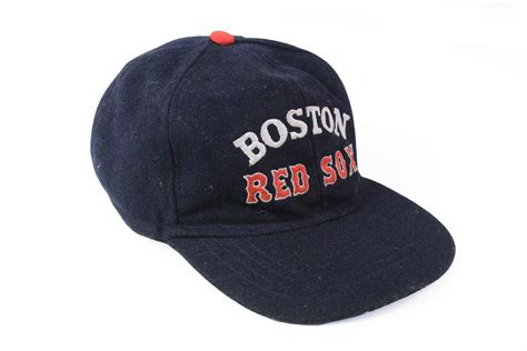 Vintage BOSTON Red Sox Cap Amcap Hat Big Logo Team Wool One Etsy