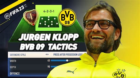 JURGEN KLOPP S BORUSSIA DORTMUND TACTICS IN FIFA 23 4 2 3 1 YouTube