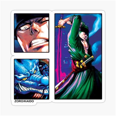 "one piece zoro vs kaido " Sticker for Sale by oussamahamdane | Redbubble