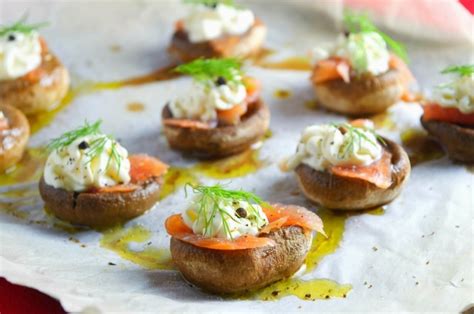 Smoked Salmon And Cream Cheese Stuffed Mushrooms — Tasty Food For Busy Mums