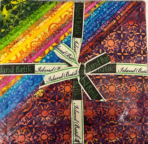 Prisms Batik Layer Cake By Island Batik Royal Motif Fabrics