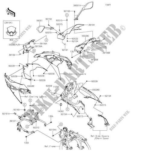 Cowling For Kawasaki Ninja 650 2022 Kawasaki Online Genuine Spare