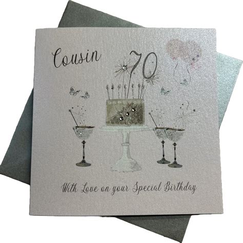 Cousin 70th Happy Birthday Card Lots Of Love To The Best Cousin In The World 70 Today