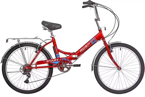 Велосипед складной 24 START 130 V-brake ST 6ск RUSH HOUR красный купить ...