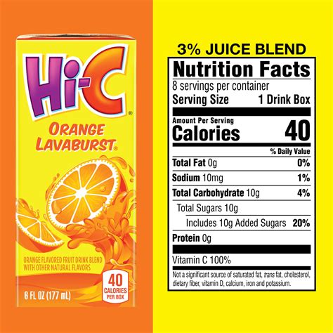 Hi C Orange Lavaburst Cartons 6 Fl Oz 8 Pack