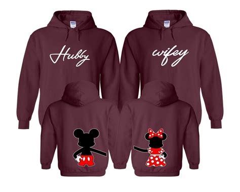 Hubby And Wifey Matching Hoodies His And Hers Hoodies Mr And Etsy