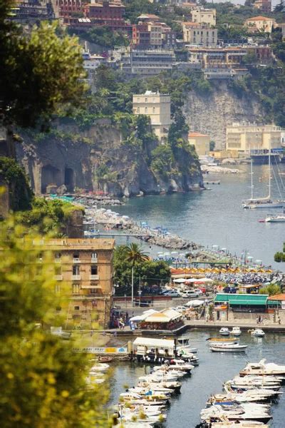 Boats Docked At A Harbor Marina Grande Capri Sorrento Sorrentine