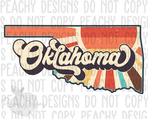 Retro Oklahoma Png Oklahoma State OK Clipart Sublimation - Etsy