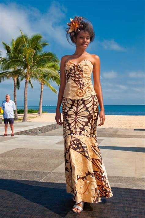 Masi Prints Polynesian Dress Island Dress Island Wedding Dresses