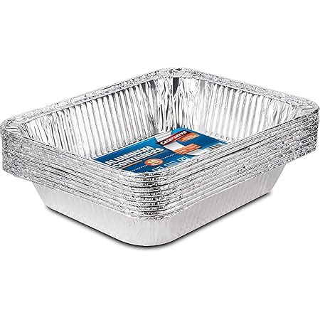 Large Disposable Aluminium Foil Trays Containers For Baking Roasting