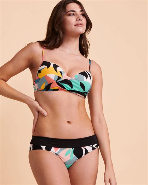 SKYE Foldable Waistband Bikini Bottom Print Bikini Village