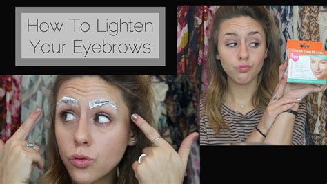 How To Lighten Your Eyebrows Youtube