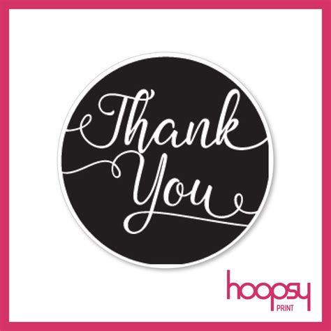 Round Thank You Sticker - Hoopsy