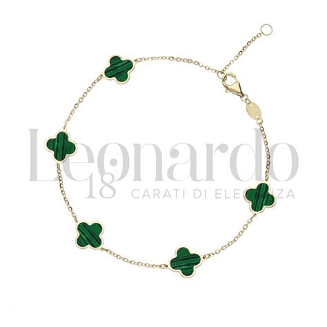 Bracciali Bracciale Con Quadrifogli In Linea Da Donna Oro Carati