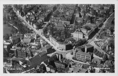 Zwickau Fliegeraufnahme 1957