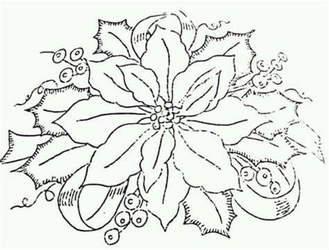 A Black And White Drawing Of A Poinsetti