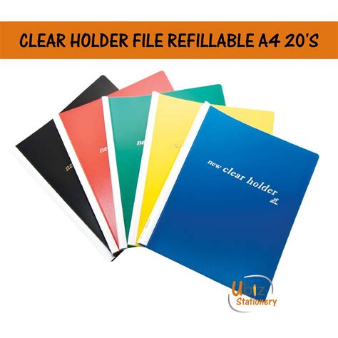 Clear Holder File Refillable A4 20 S Shopee Malaysia