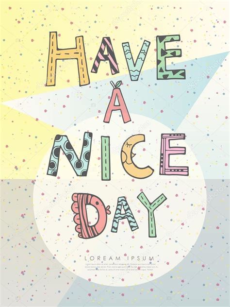 Have a nice day poster — Stock Vector © kchungtw #50140349