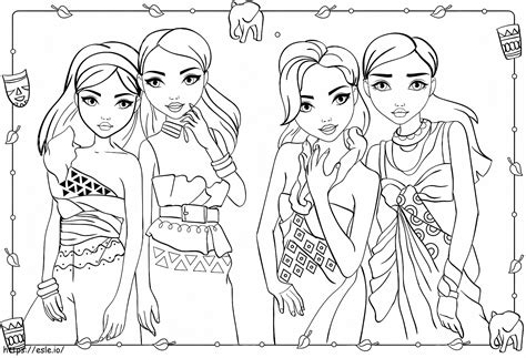 Fashion Girlfriends Coloring Page