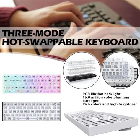 Rgb Backlit Hot Swappable Mechanical Keyboard With Gasket Kit Gxw Picclick Uk