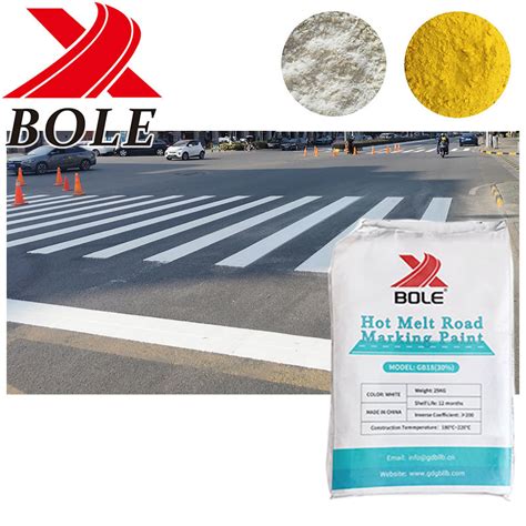 Reflectorized Thermoplastic Pavement Marking Paint White With Glass