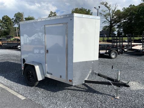 5 X8 3K ITI Cargo Flat Top V Nose Enclosed Trailer Burkholder