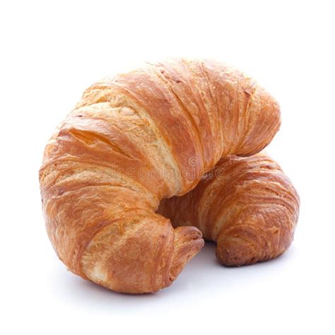 Two Croissants Stock Photo Image Of Cutout Fresh Croissants 19402092