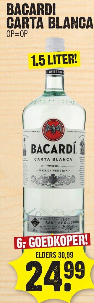 BACARDI CARTA BLANCA 1 5 Liter Aanbieding Bij Super Dirck 3