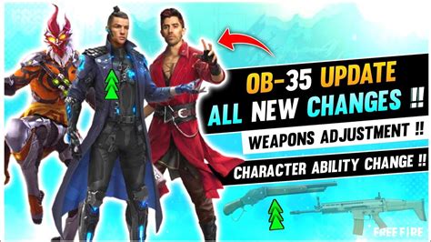 OB 35 UPDATE ALL NEW CHANGES IN FREE FIRE CHARACTERS ABILITY CHANGE