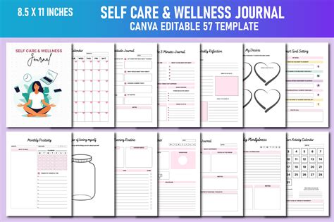 Self Care And Wellness Journal Canva Kdp Graphic By Lavlu Creative Zone