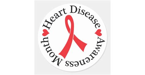 Heart Disease Awareness Month Support Stickers Zazzle