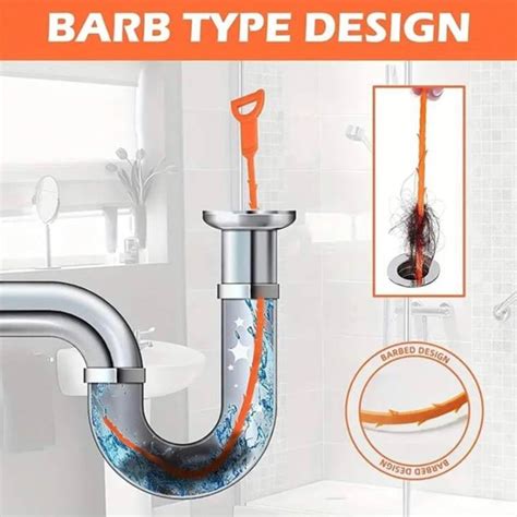 Bath Forlivese 3 Pack 25 Inch Drain Clog Removerhair Snake Tool Drain