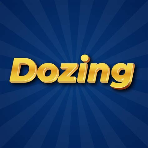 Premium Photo Dozing Text Effect Gold  Attractive Background Card