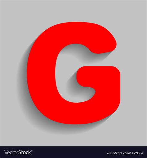 Letter G Sign Design Template Element Red Vector Image