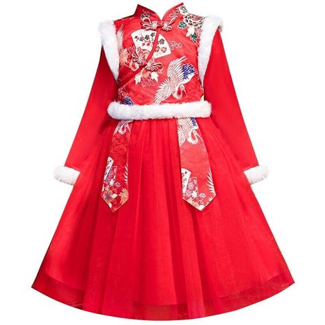 Baby M Dchen Tang Anzug Cheongsam Kleid Bestickte Neujahr Chinesische