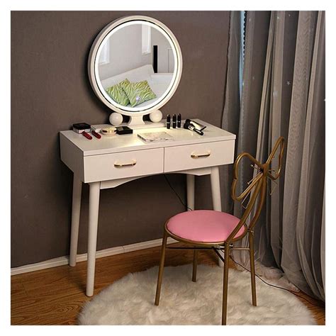 Wangyy Makeup Vanity Dressing Table Set Villa Furniture Solid Wood