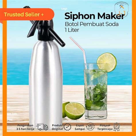 Jual Botol Pembuat Minuman Soda Siphon Maker Diy Bartender Co2 1l