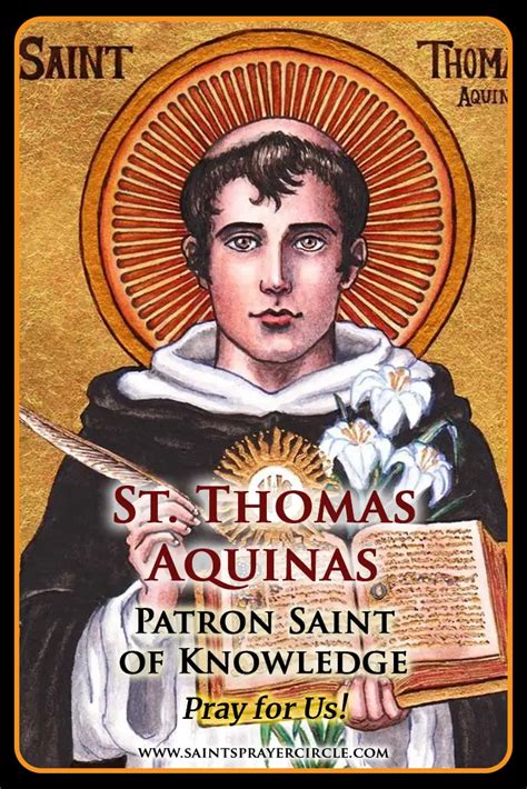 St Thomas Aquinas Study His Ways And Acquire Knowledge That Will