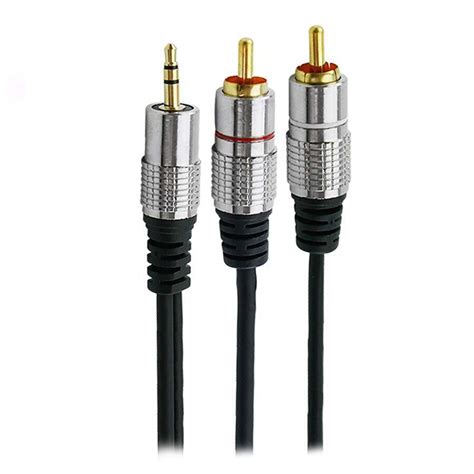 Cabo P Rca Fitz P Estereo X Rca Macho Plug Metal Metros