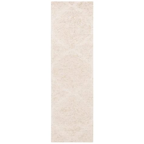 SAFAVIEH Abstract Ivory Beige 2 Ft X 10 Ft Floral Damask Runner Rug