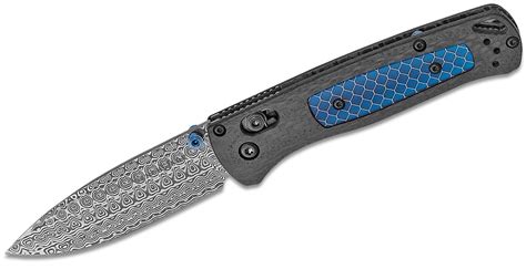 Benchmade Gold Class Bugout Axis Folding Knife 3 24 Munin Damasteel Blade Ghost Carbon Fiber