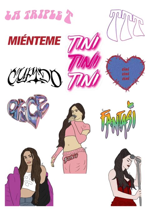 Pack De Stickers De Tini Minerva Ilustraciones