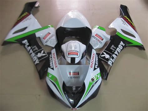 Custom Fairing Kit For Kawasaki Ninja Zx6r 636 05 06 Zx 6r 2005 2006 Zx6r White Black Motorcycle